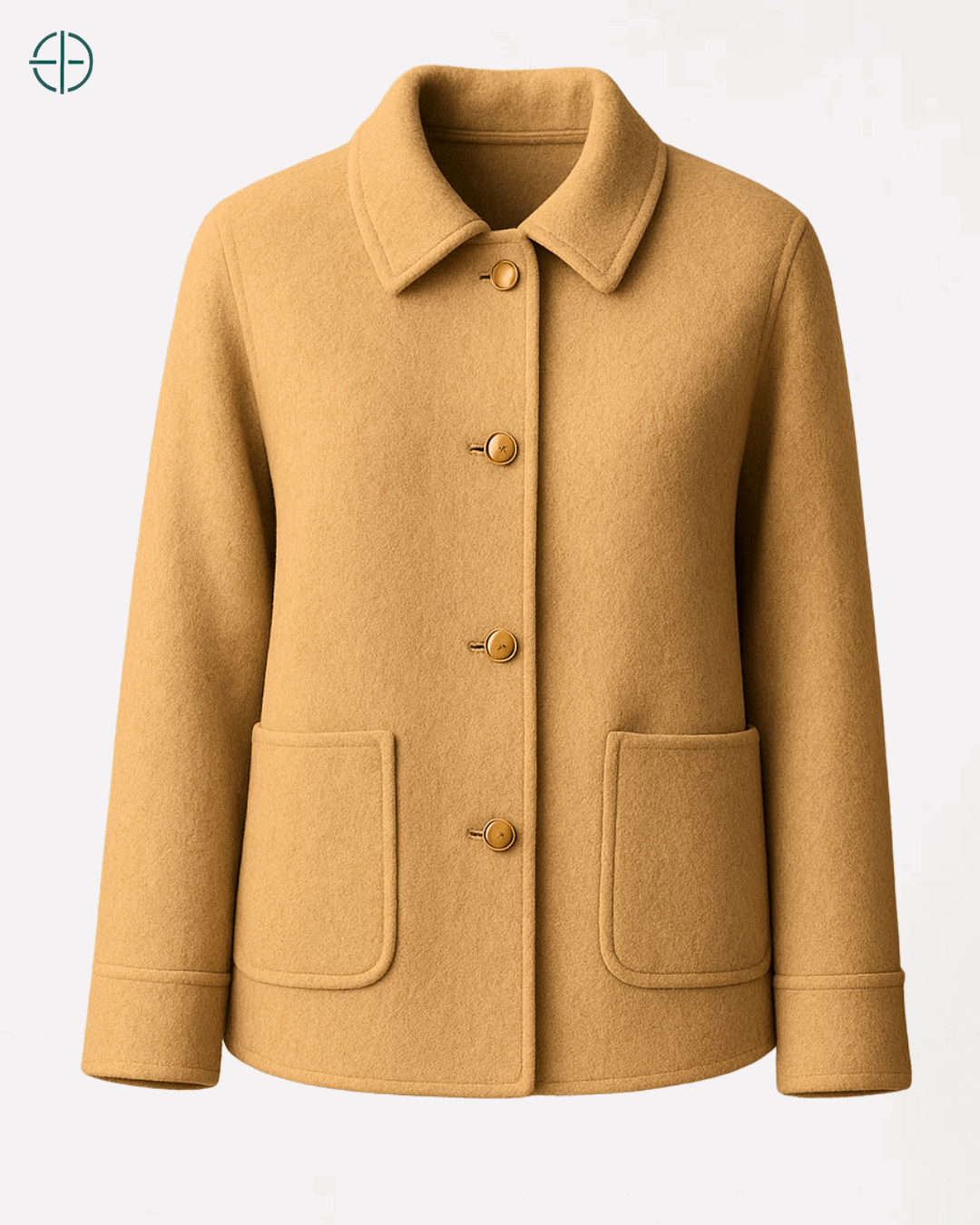 Jaqueta de Botões e Bolsos Quadrados 100% Caxemira | Rest Money™