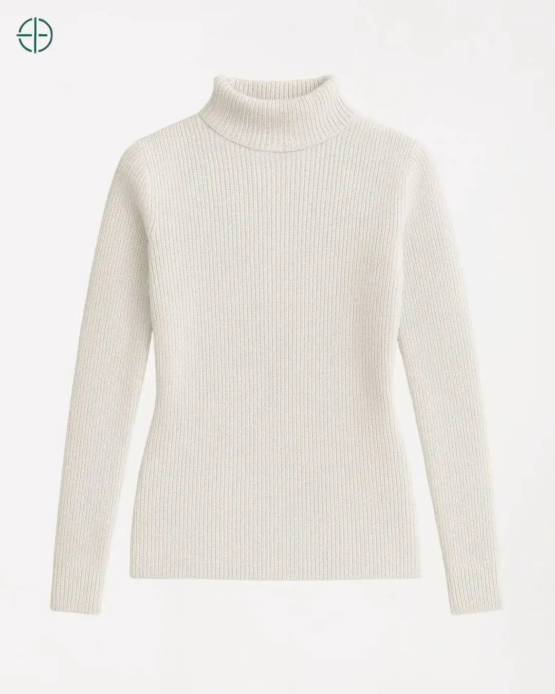 Suéter Gola Alta Canelado Slim 100% Caxemira | Rest Money™