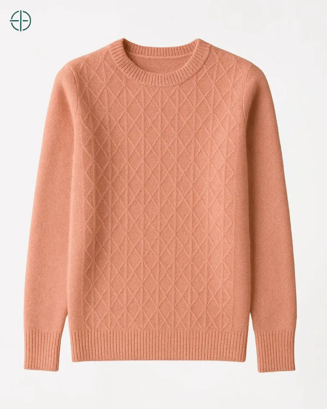 Suéter Gola Redonda Texturizado 100% Caxemira | Rest Money™