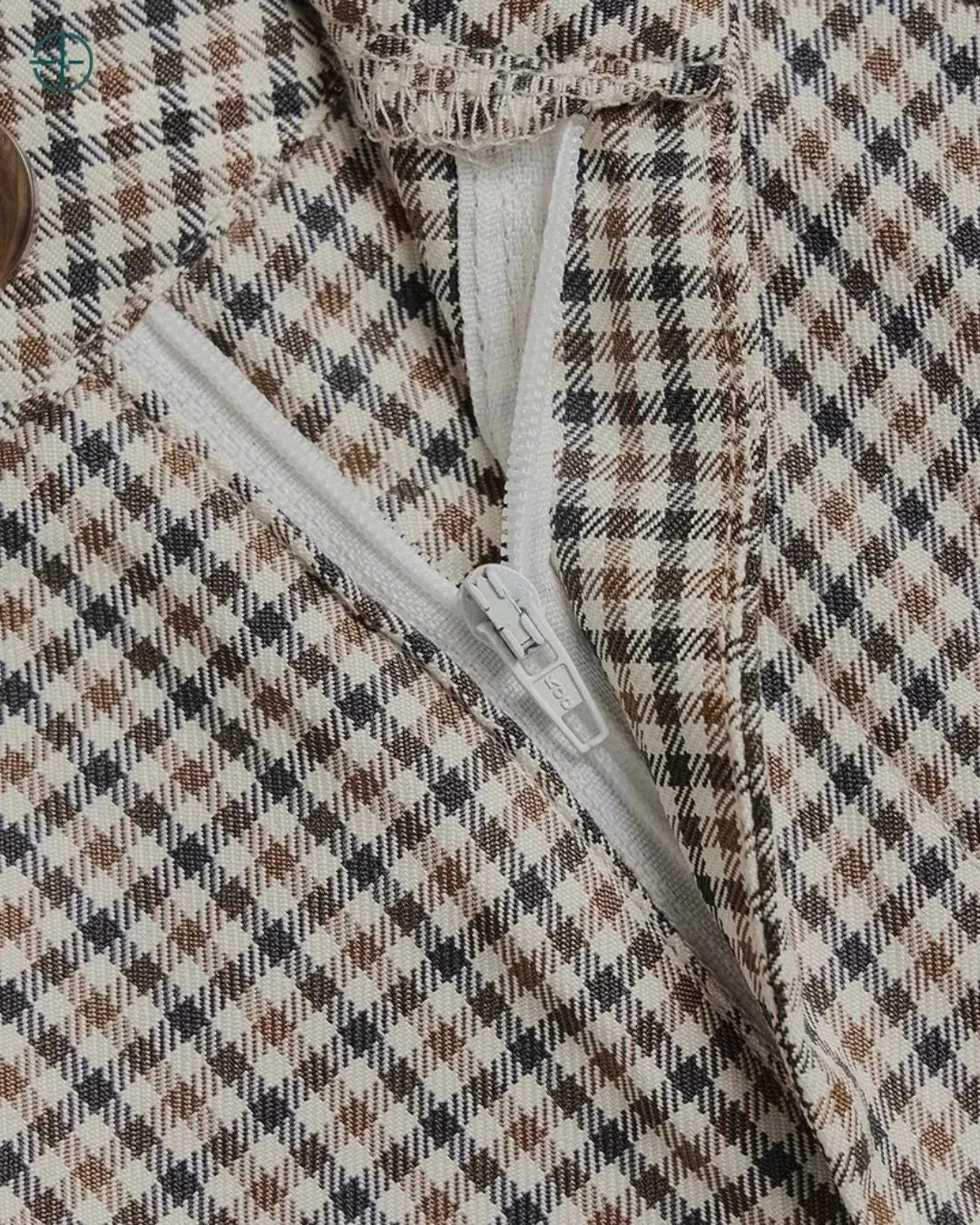 Calça Feminina Gingham com Botão | Rest Money™