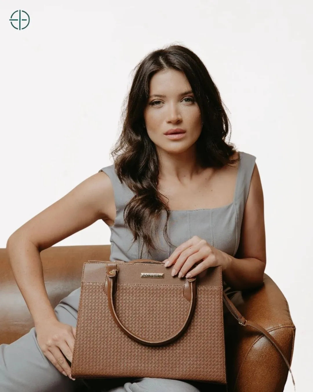 Bolsa Grande Santorini Marrom