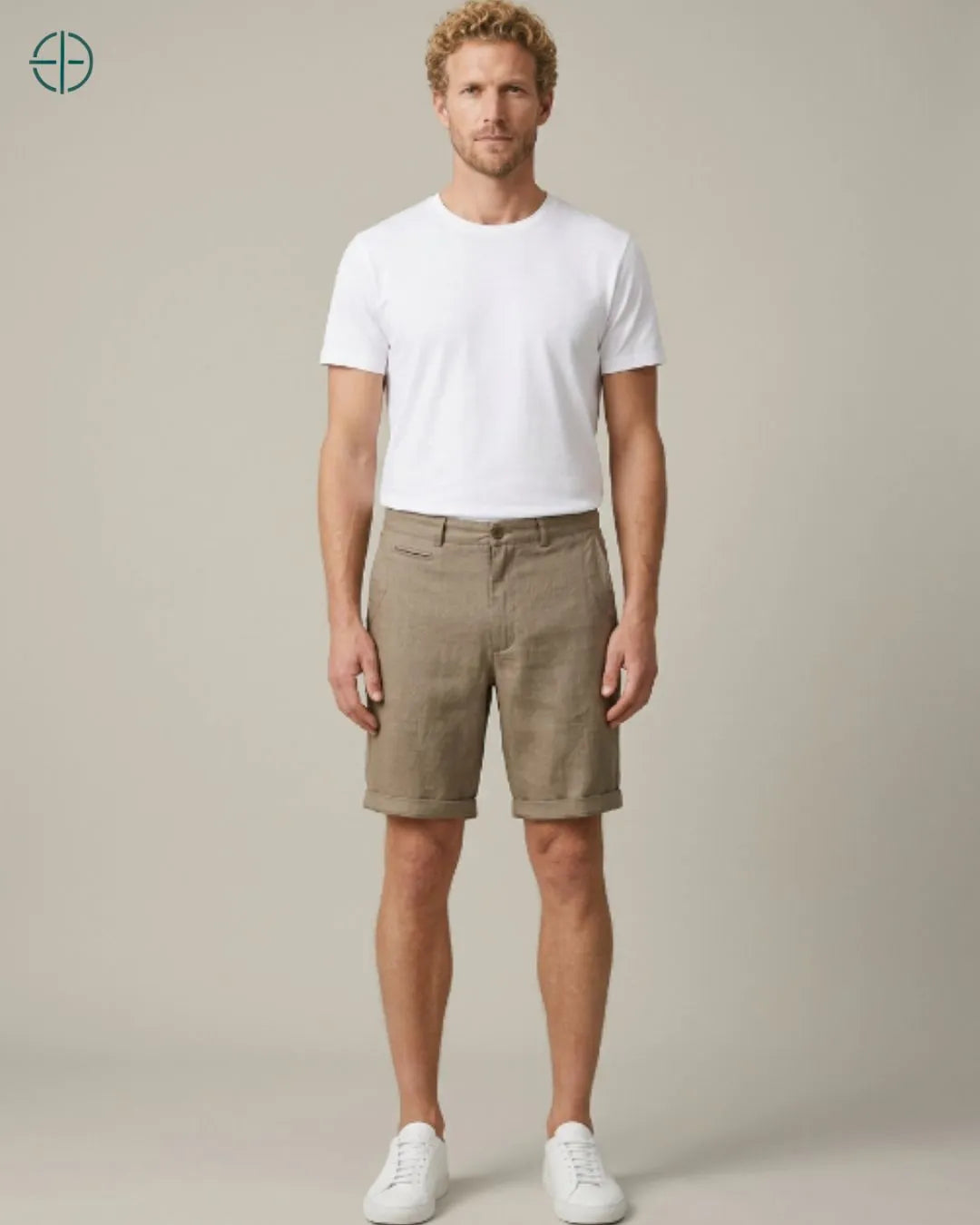 Bermuda 100% Linho Belga Masculina | Rest Money™