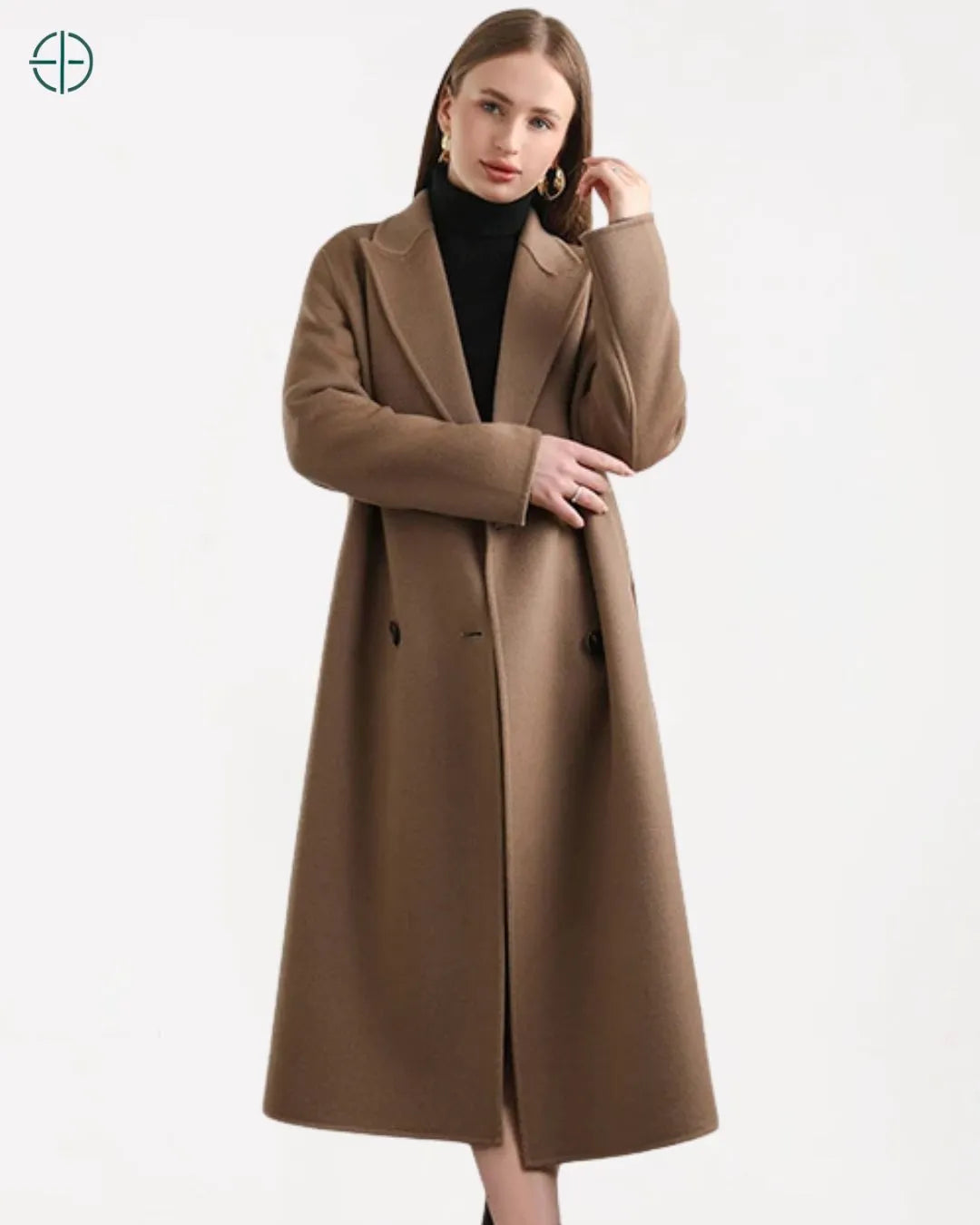 Sobretudo Transpassado com Cinto 100% Caxemira | Rest Money™