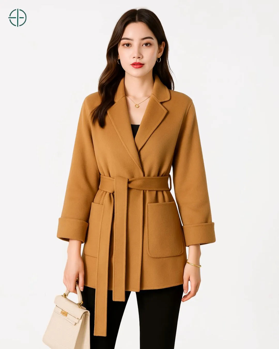 Blazer Longo com Cinto 100% Caxemira | Rest Money™