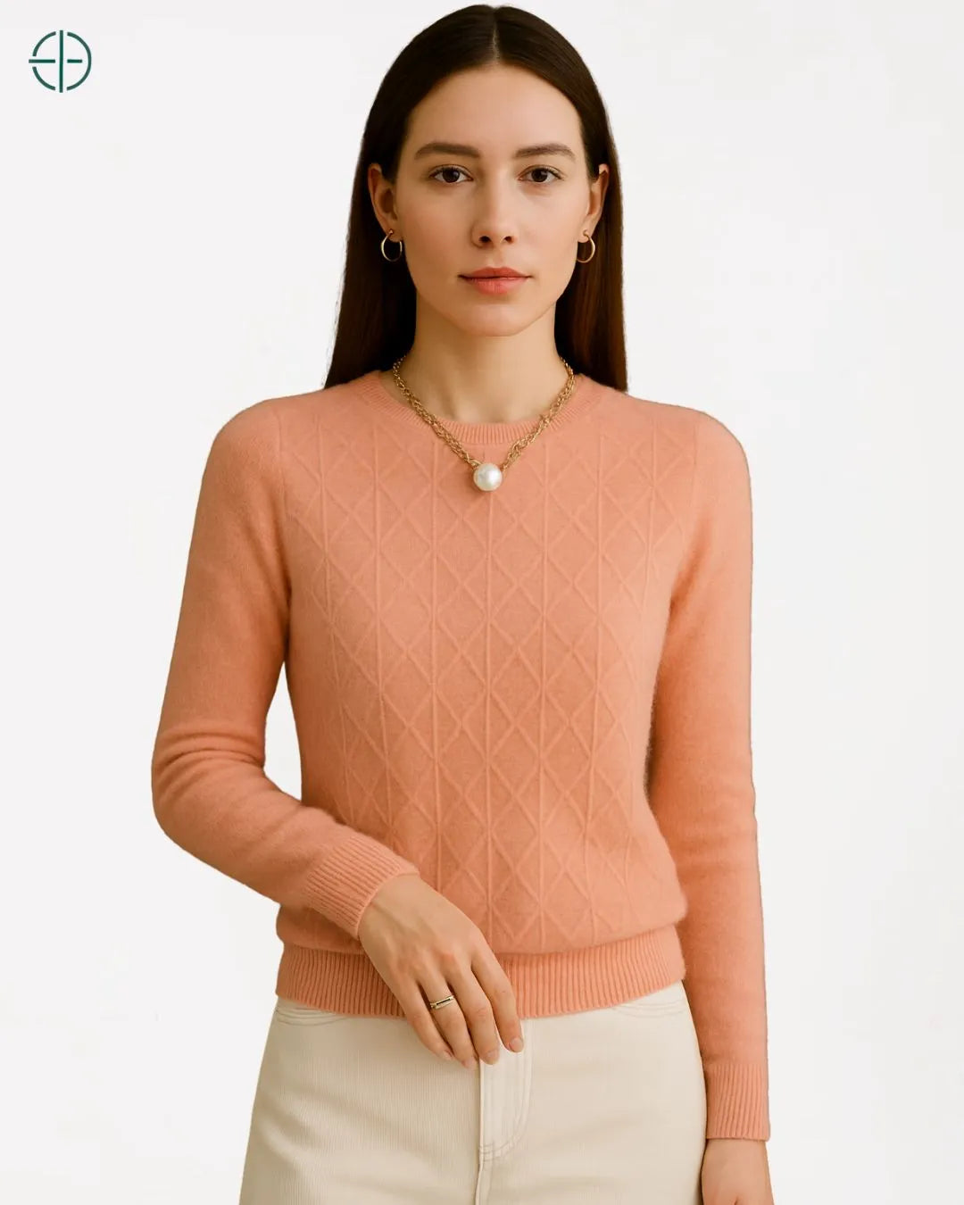 Suéter Gola Redonda Texturizado 100% Caxemira | Rest Money™