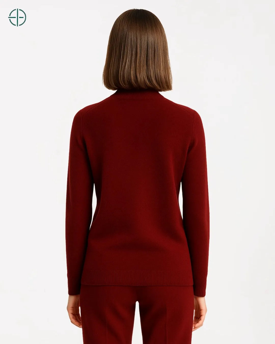 Suéter Gola Alta Canelado 100% Caxemira | Rest Money™