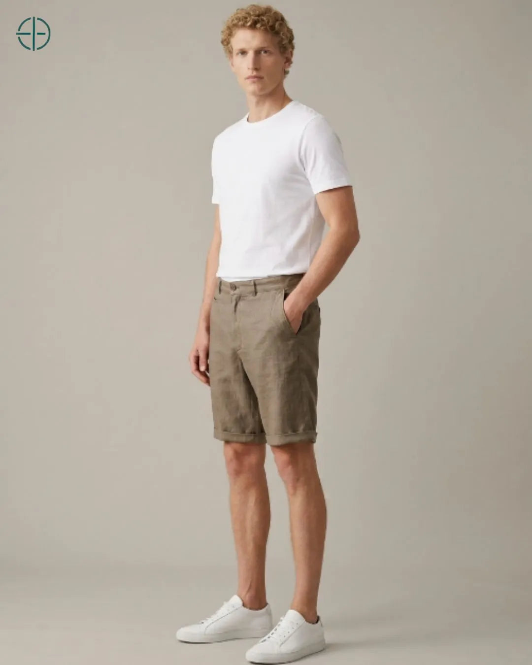 Bermuda 100% Linho Belga Masculina | Rest Money™