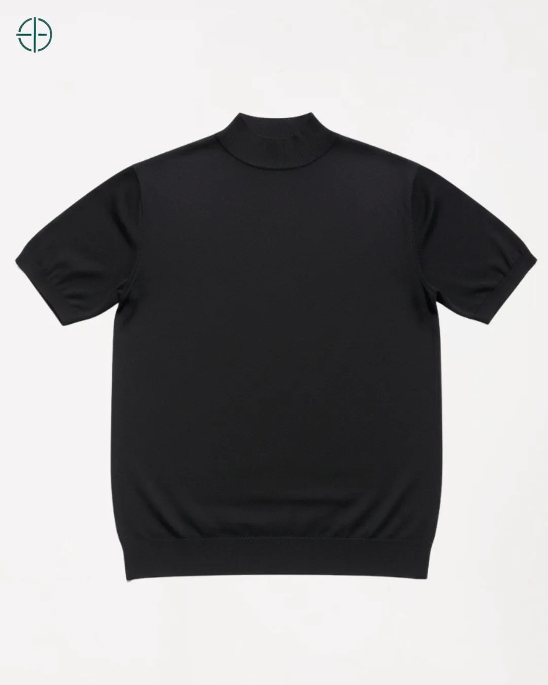 Camisa Masculina Canelada Gola Alta Preto | Rest Money™