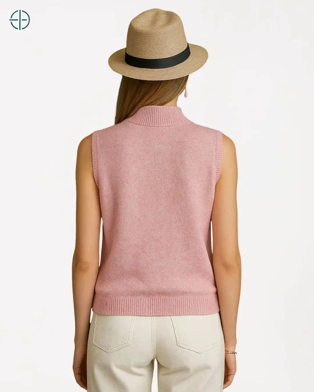 Colete Gola Alta 100% Caxemira | Rest Money™