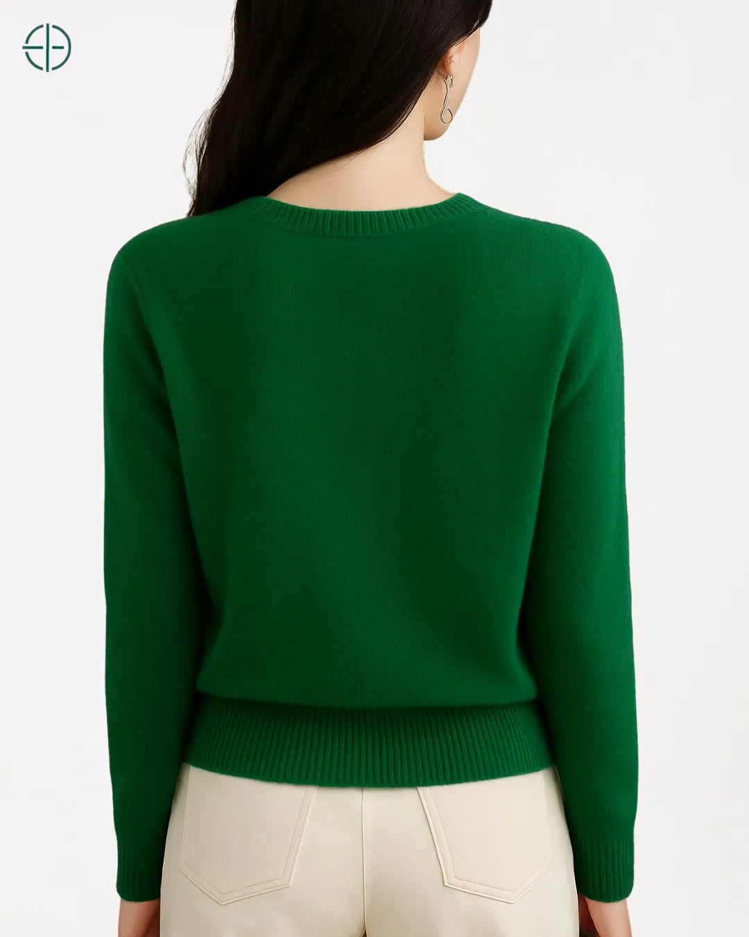 Suéter de Botões Gola Redonda 100% Caxemira | Rest Money™