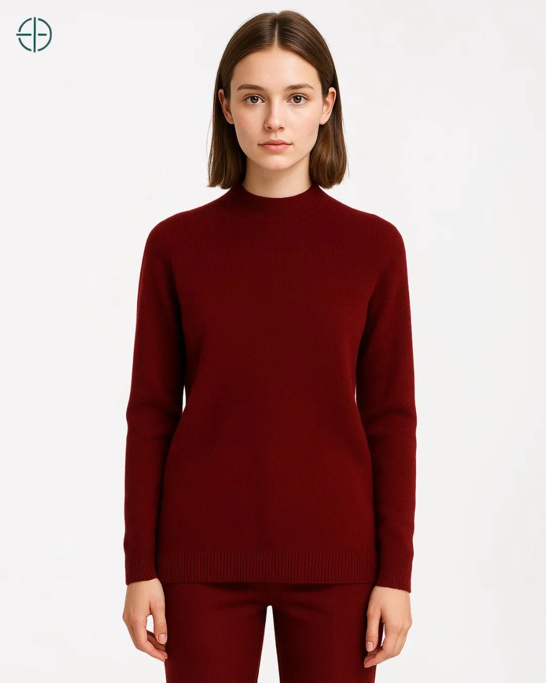 Suéter Gola Alta Canelado 100% Caxemira | Rest Money™