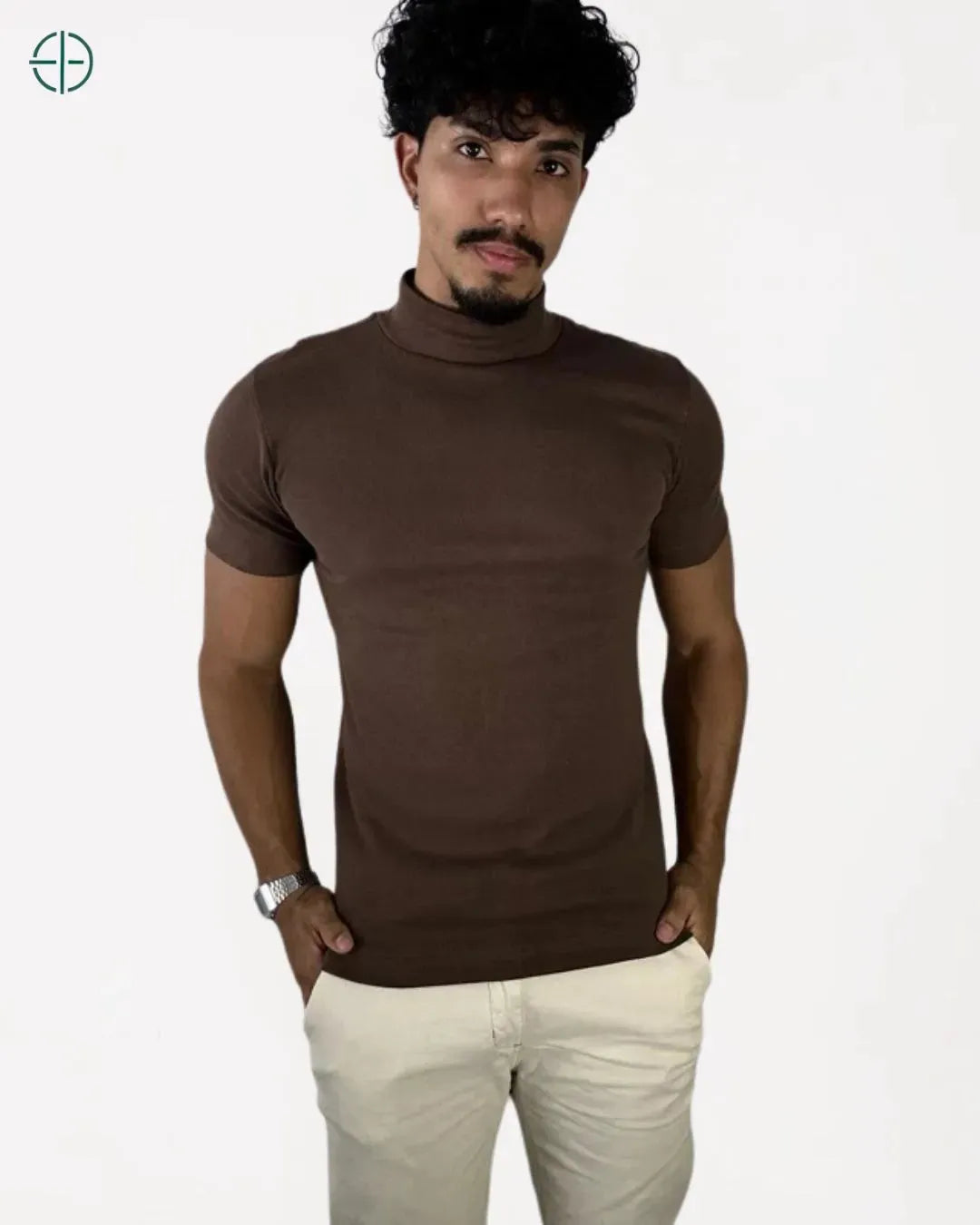 Camisa Masculina Canelada Gola Alta | Rest Money™