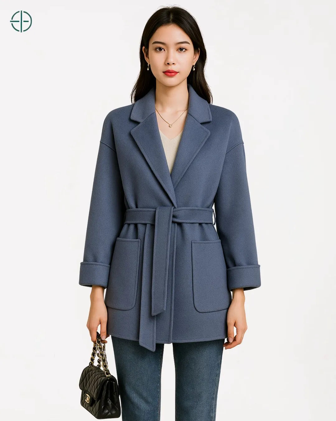 Blazer Longo com Cinto 100% Caxemira | Rest Money™