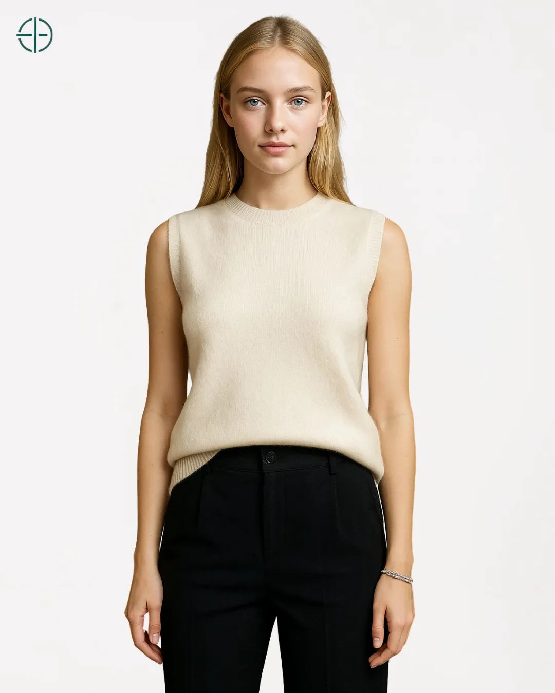 Colete Gola Alta 100% Caxemira | Rest Money™