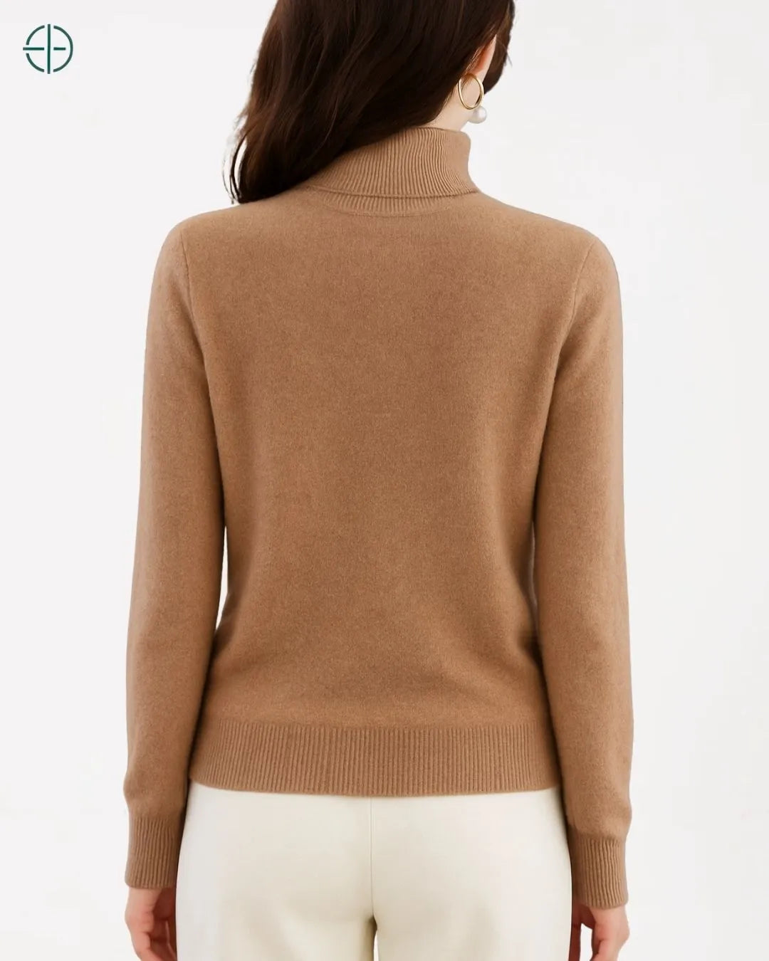 Suéter Feminino Gola Alta 100% Caxemira | Rest Money™