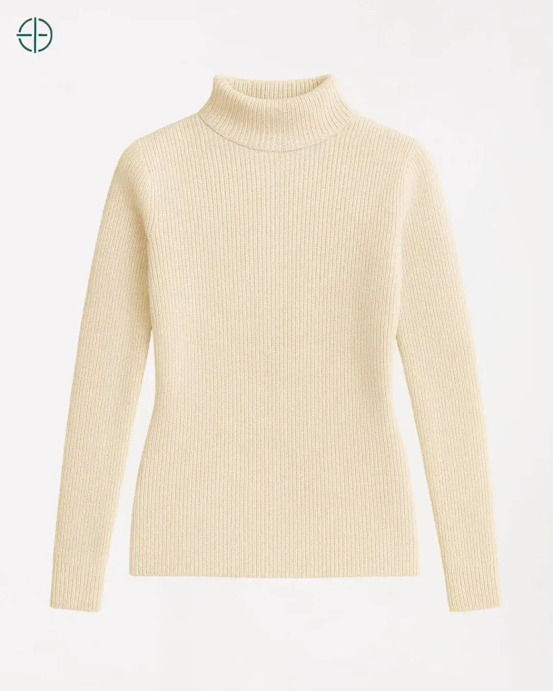 Suéter Gola Alta Canelado Slim 100% Caxemira | Rest Money™
