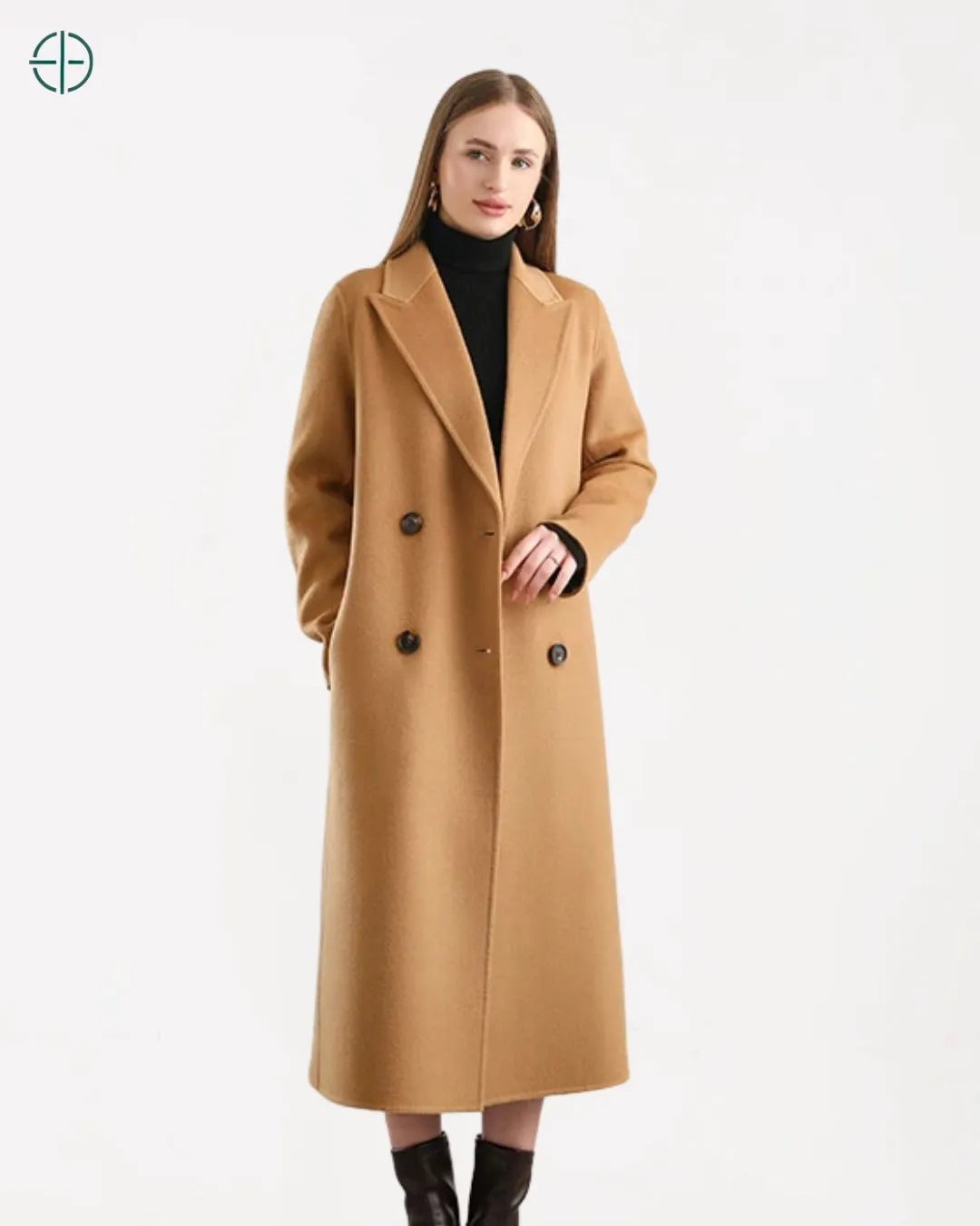 Sobretudo Transpassado com Cinto 100% Caxemira | Rest Money™