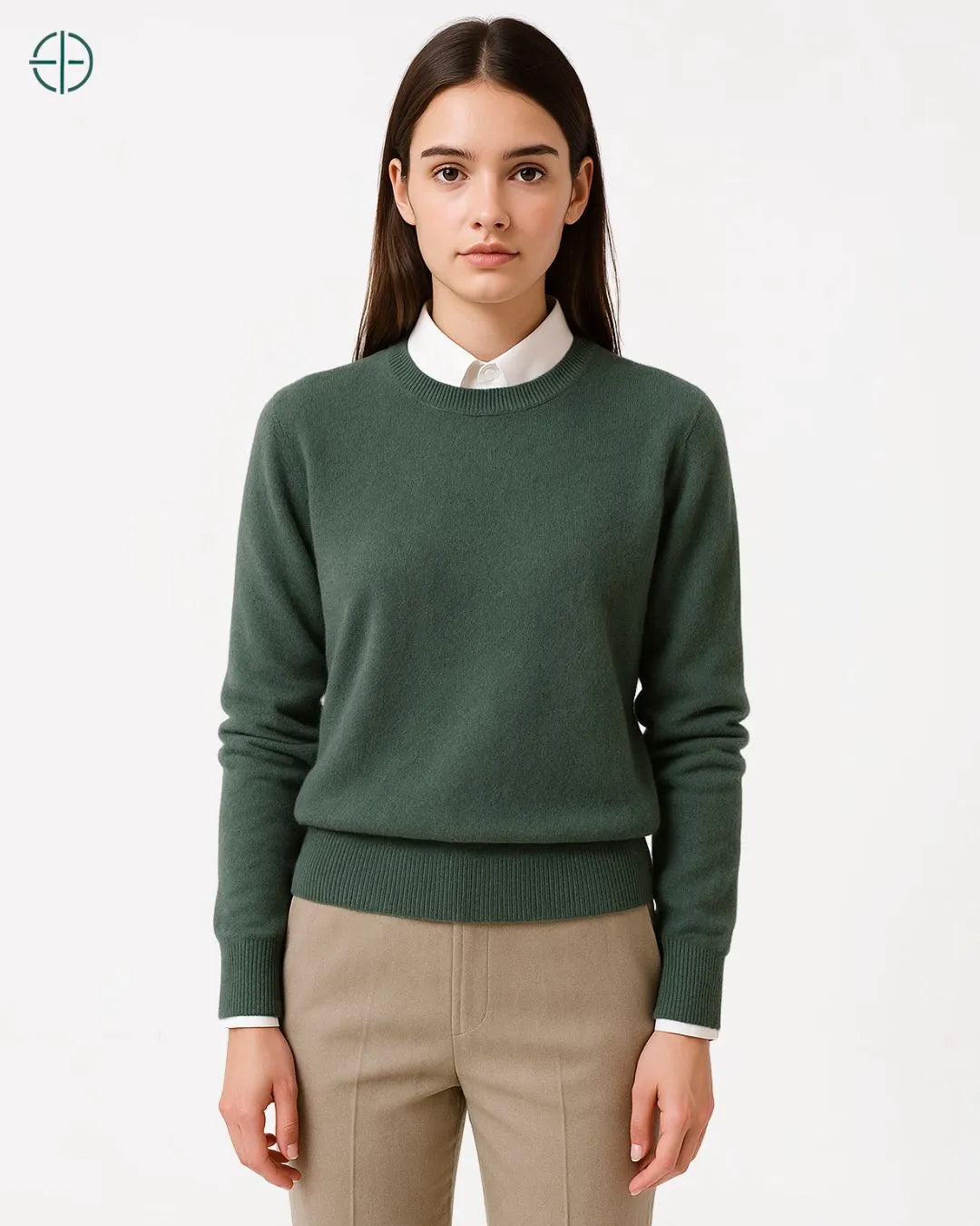 Suéter Feminino Gola Redonda 100% Caxemira | Rest Money™