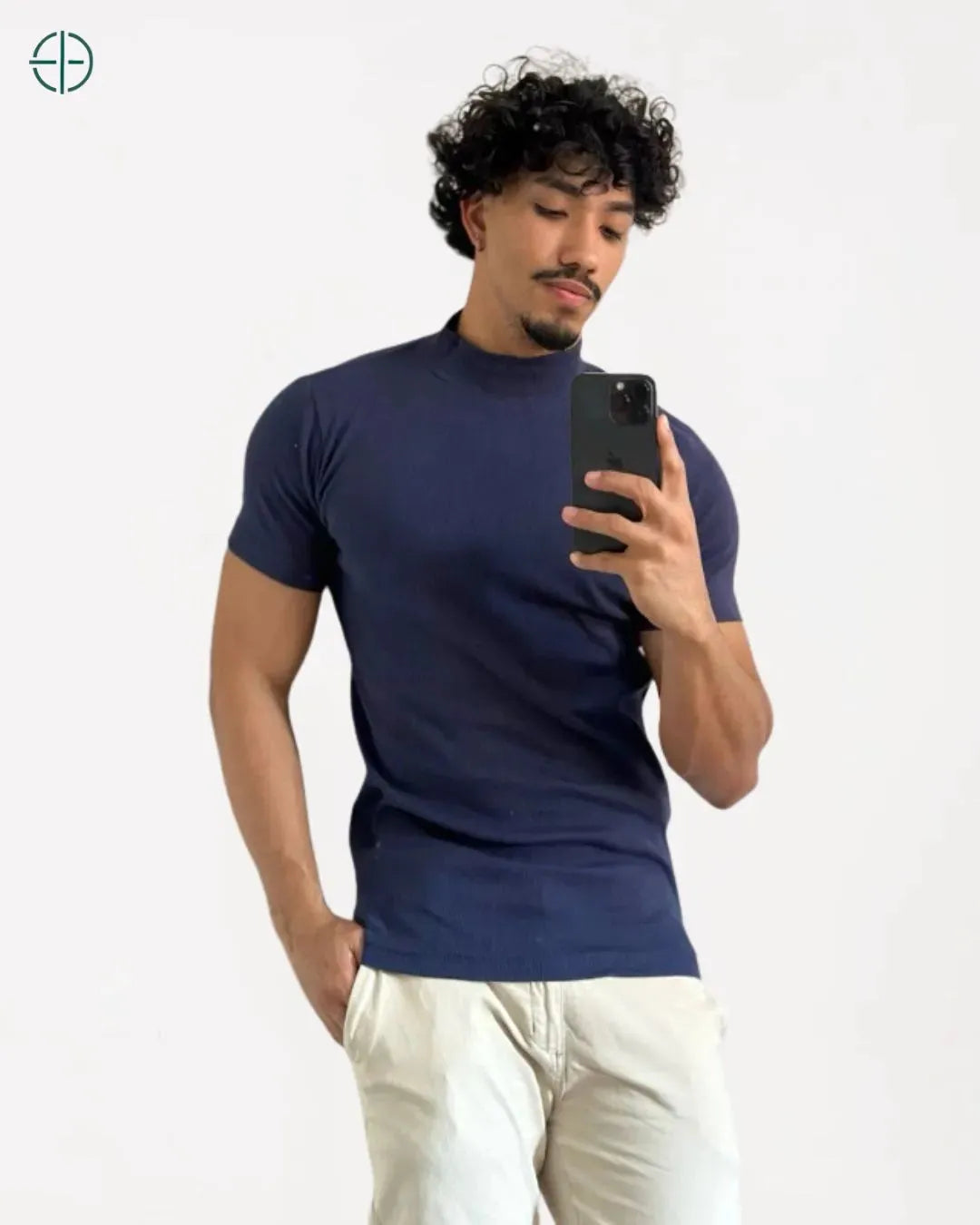 Camisa Masculina Canelada Gola Alta | Rest Money™