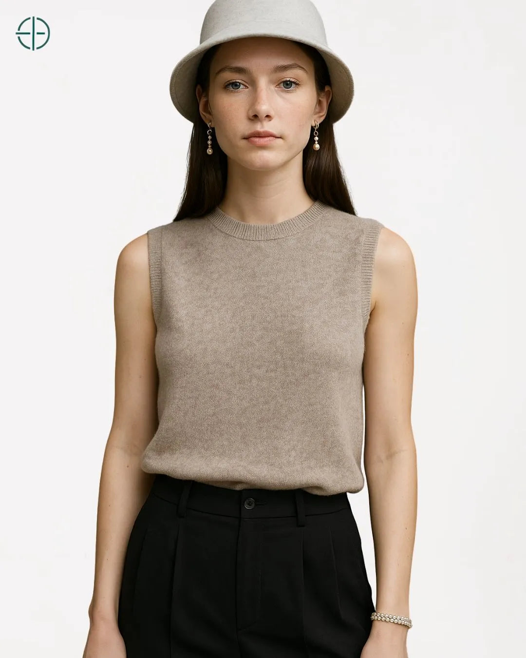 Colete Gola Alta 100% Caxemira | Rest Money™