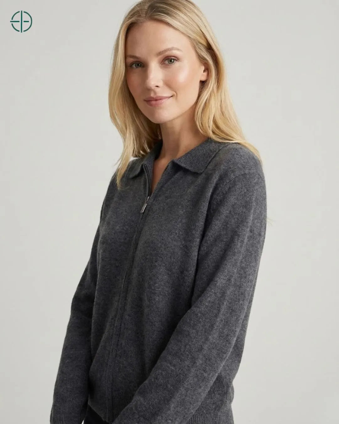 Suéter Feminino Doria Grisalho 100% Cashmere | Rest Money™