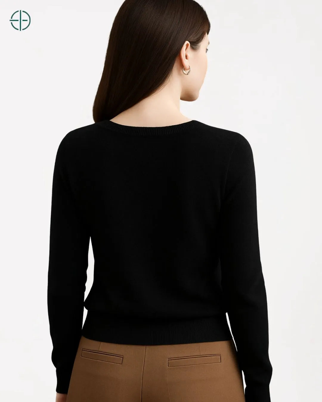 Suéter de Botões Gola Redonda 100% Caxemira | Rest Money™