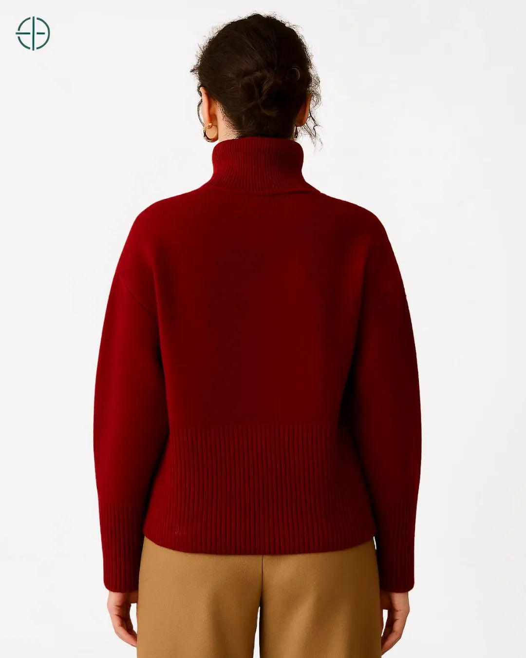 Suéter Gola Alta Oversized 100% Caxemira | Rest Money™