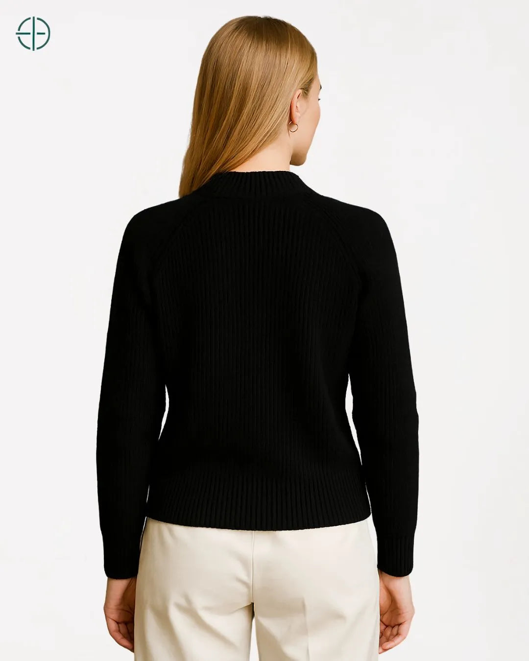 Jaqueta Canelada com Zíper 100% Caxemira | Rest Money™