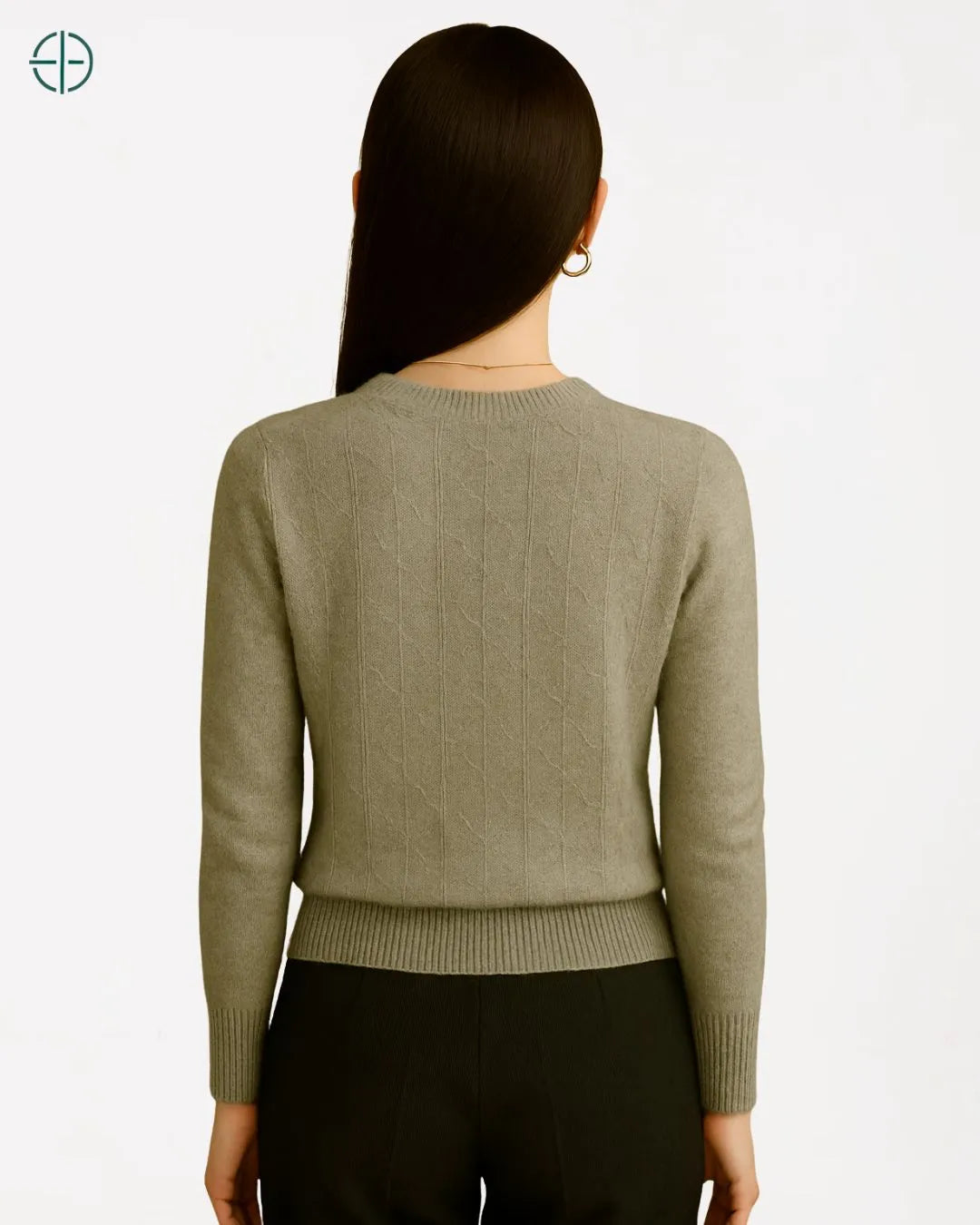 Suéter Gola Redonda Texturizado 100% Caxemira | Rest Money™