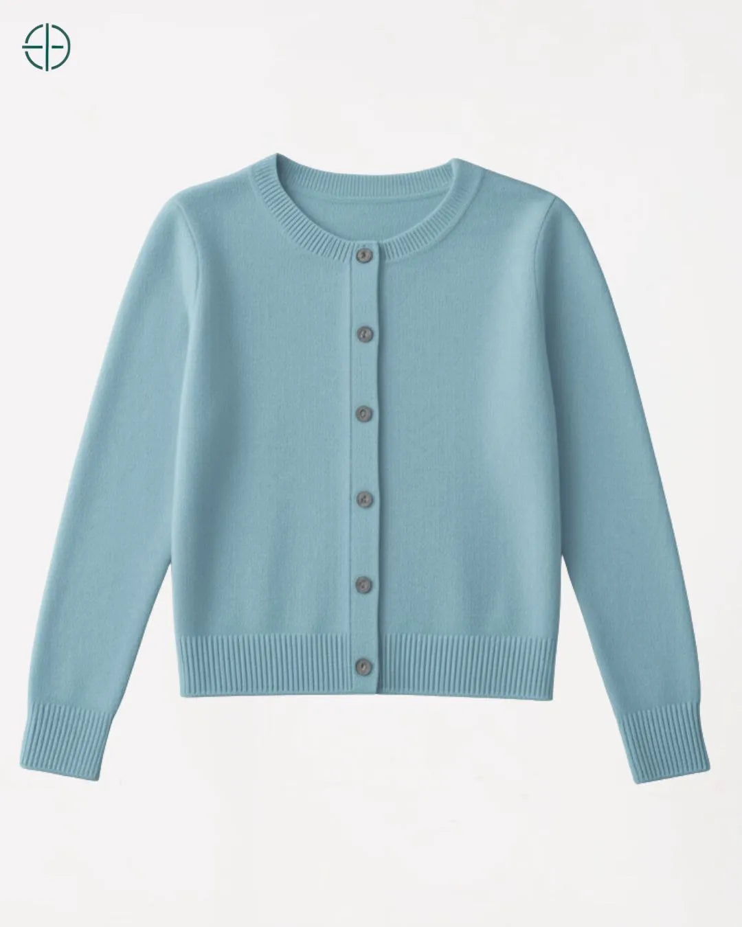 Suéter de Botões Gola Redonda 100% Caxemira | Rest Money™