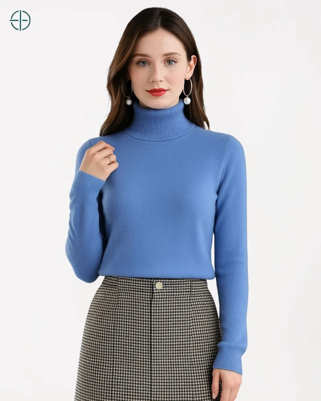 Suéter Feminino Gola Alta 100% Caxemira | Rest Money™