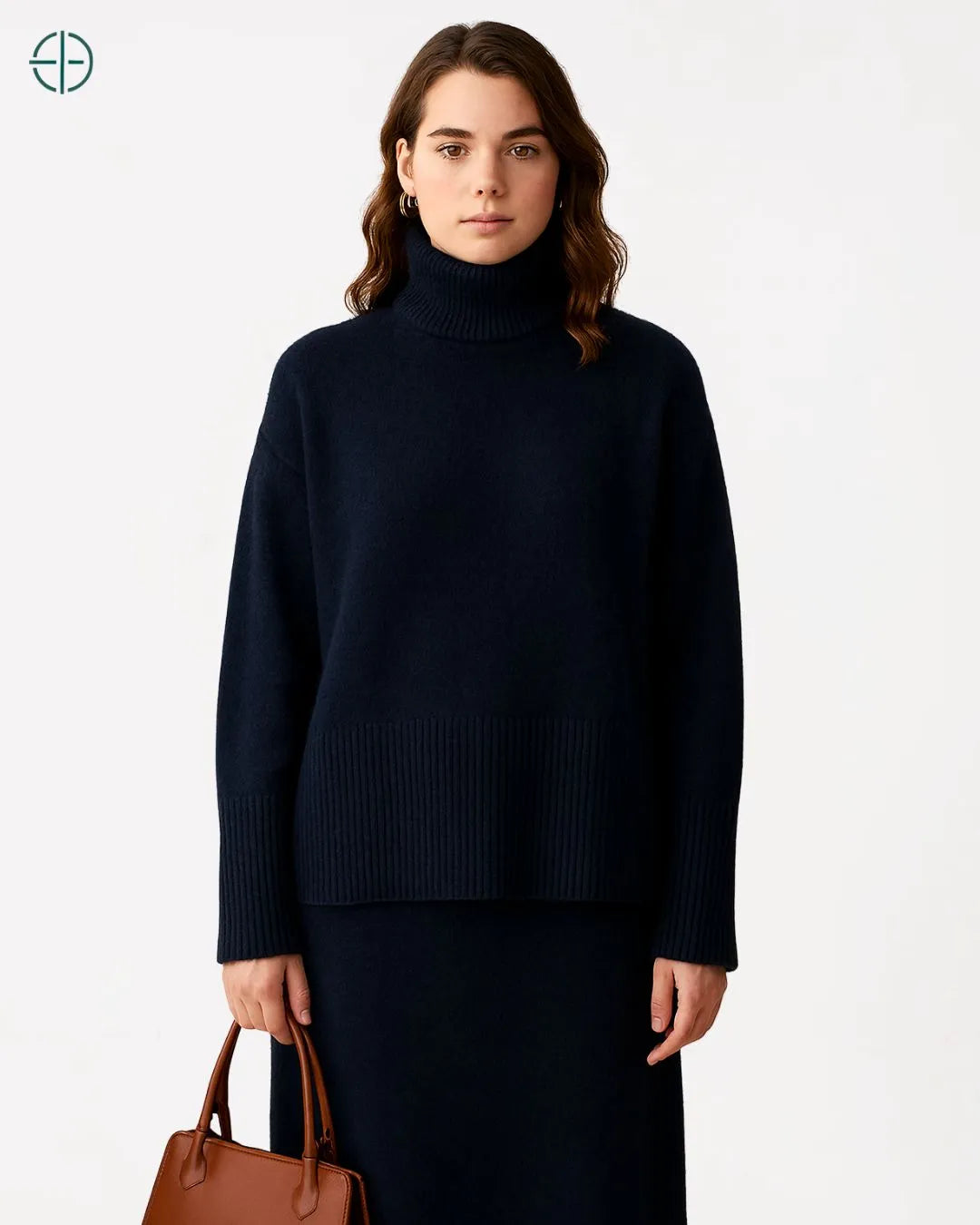 Suéter Gola Alta Oversized 100% Caxemira | Rest Money™