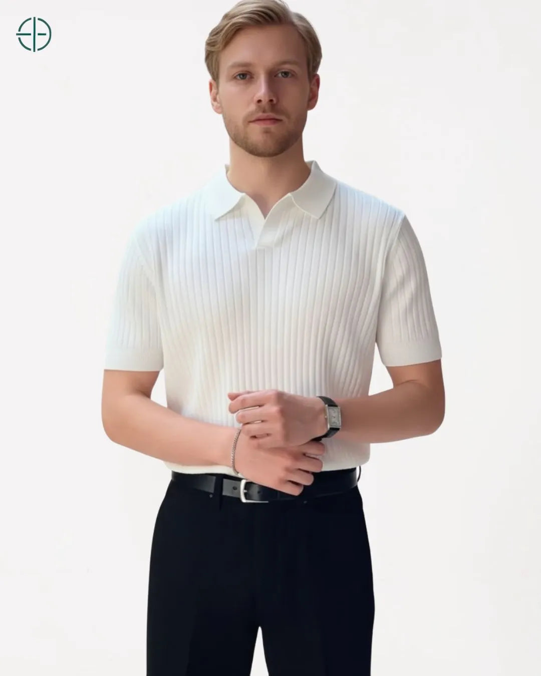 Camisa em Malha Cor Sólida | Rest Money™