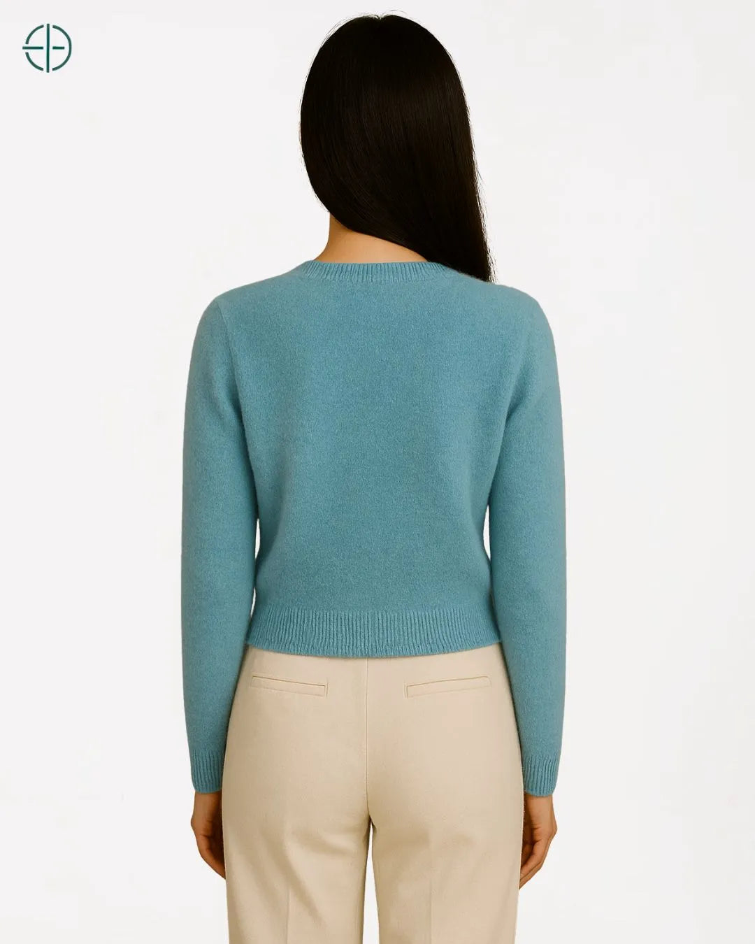 Suéter de Botões Gola Redonda 100% Caxemira | Rest Money™