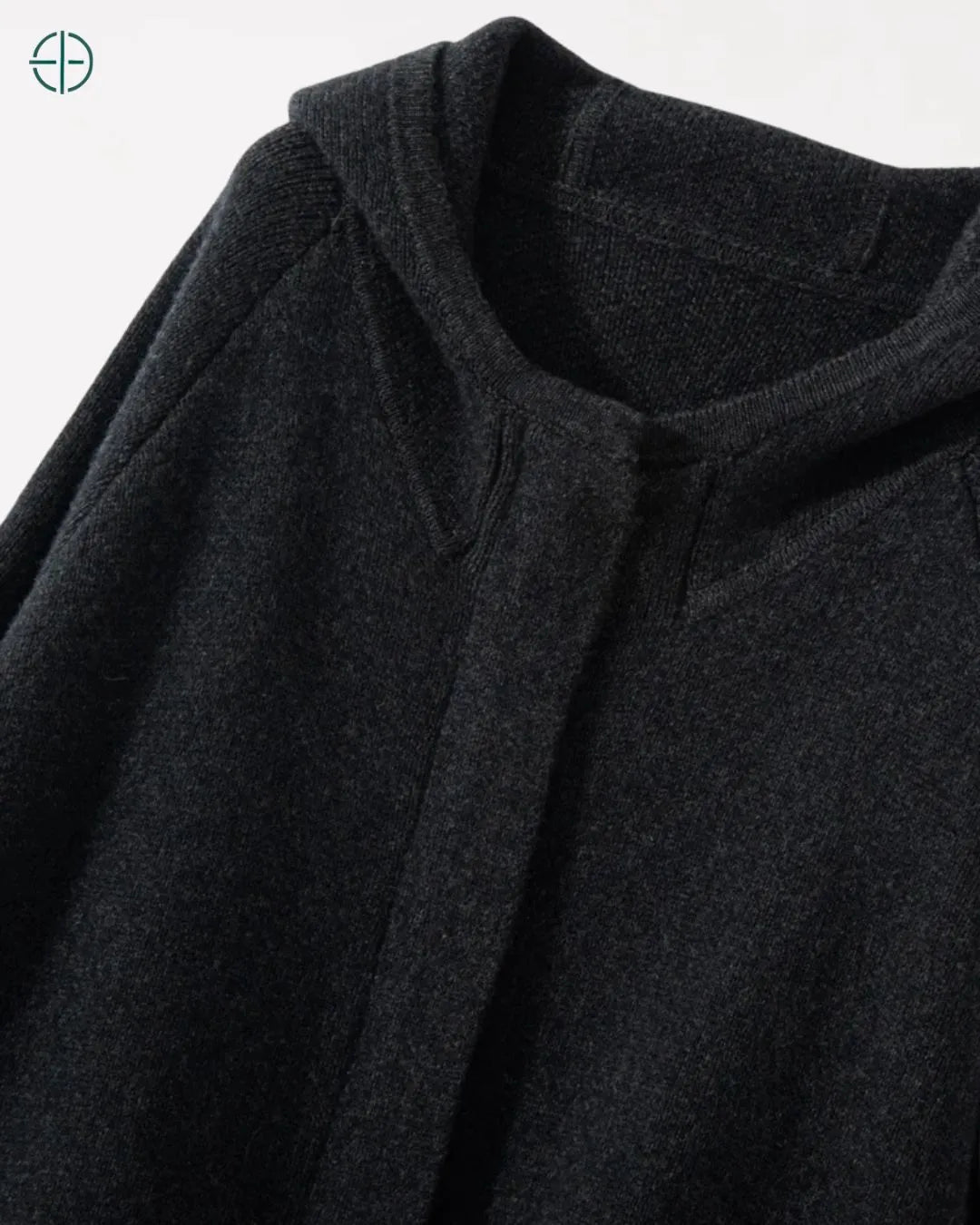 Casaco Longo com Capuz 100% Caxemira | Rest Money™