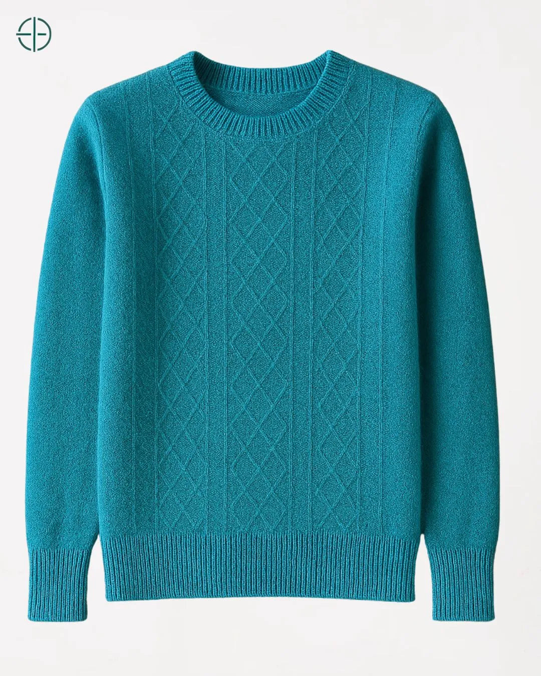 Suéter Gola Redonda Texturizado 100% Caxemira | Rest Money™