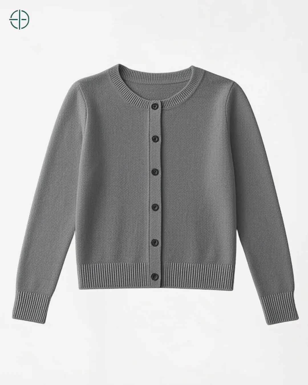 Suéter de Botões Gola Redonda 100% Caxemira | Rest Money™