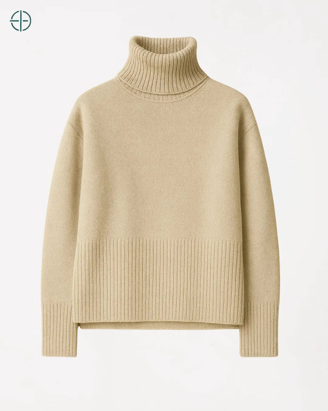 Suéter Gola Alta Oversized 100% Caxemira | Rest Money™