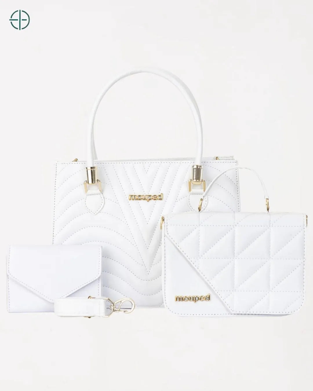 Kit 2 Bolsas Transversal + Carteira Branco | Rest Money™