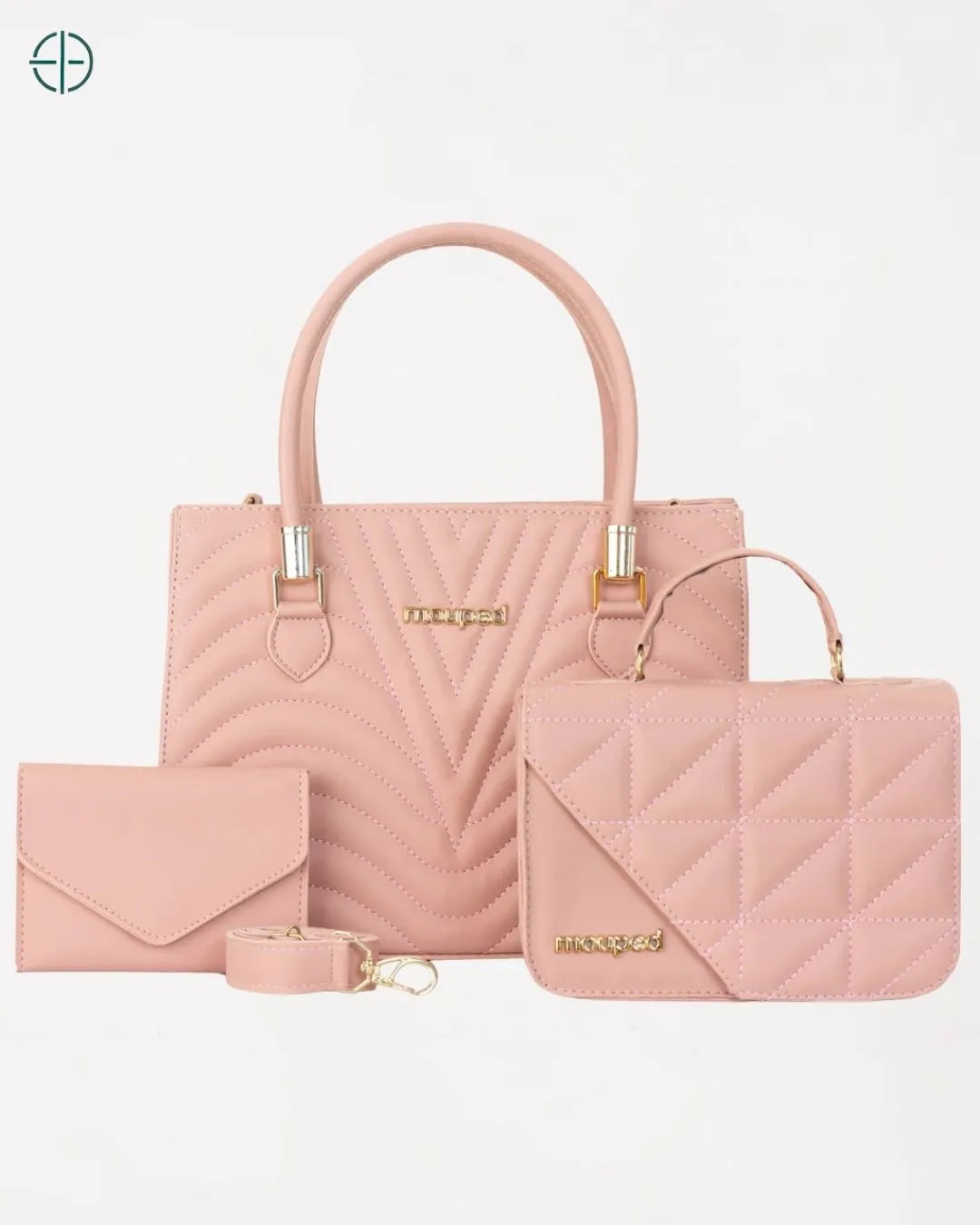 Kit 2 Bolsas Transversal + Carteira Rosa | Rest Money™