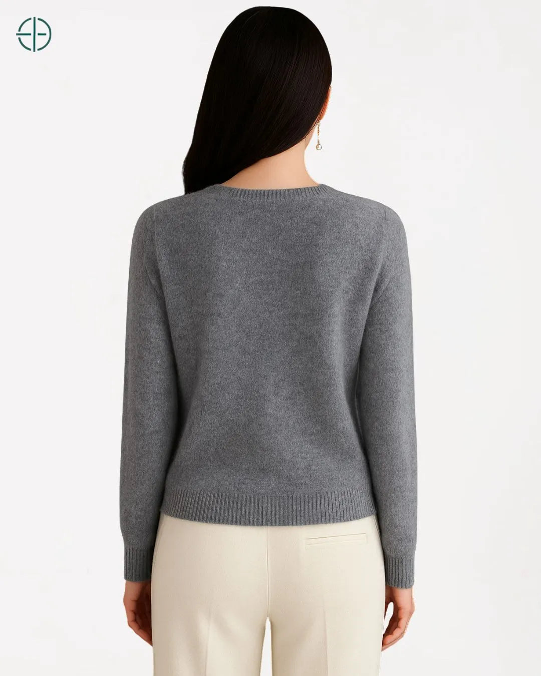 Suéter de Botões Gola Redonda 100% Caxemira | Rest Money™