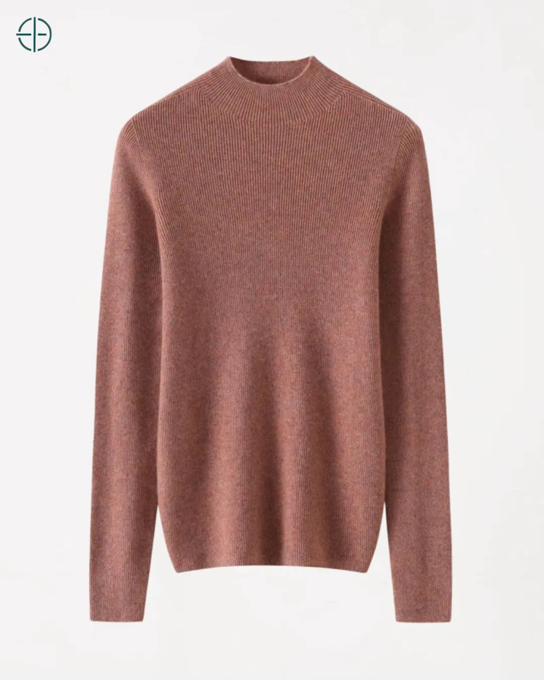 Suéter Gola Alta Canelado 100% Caxemira | Rest Money™