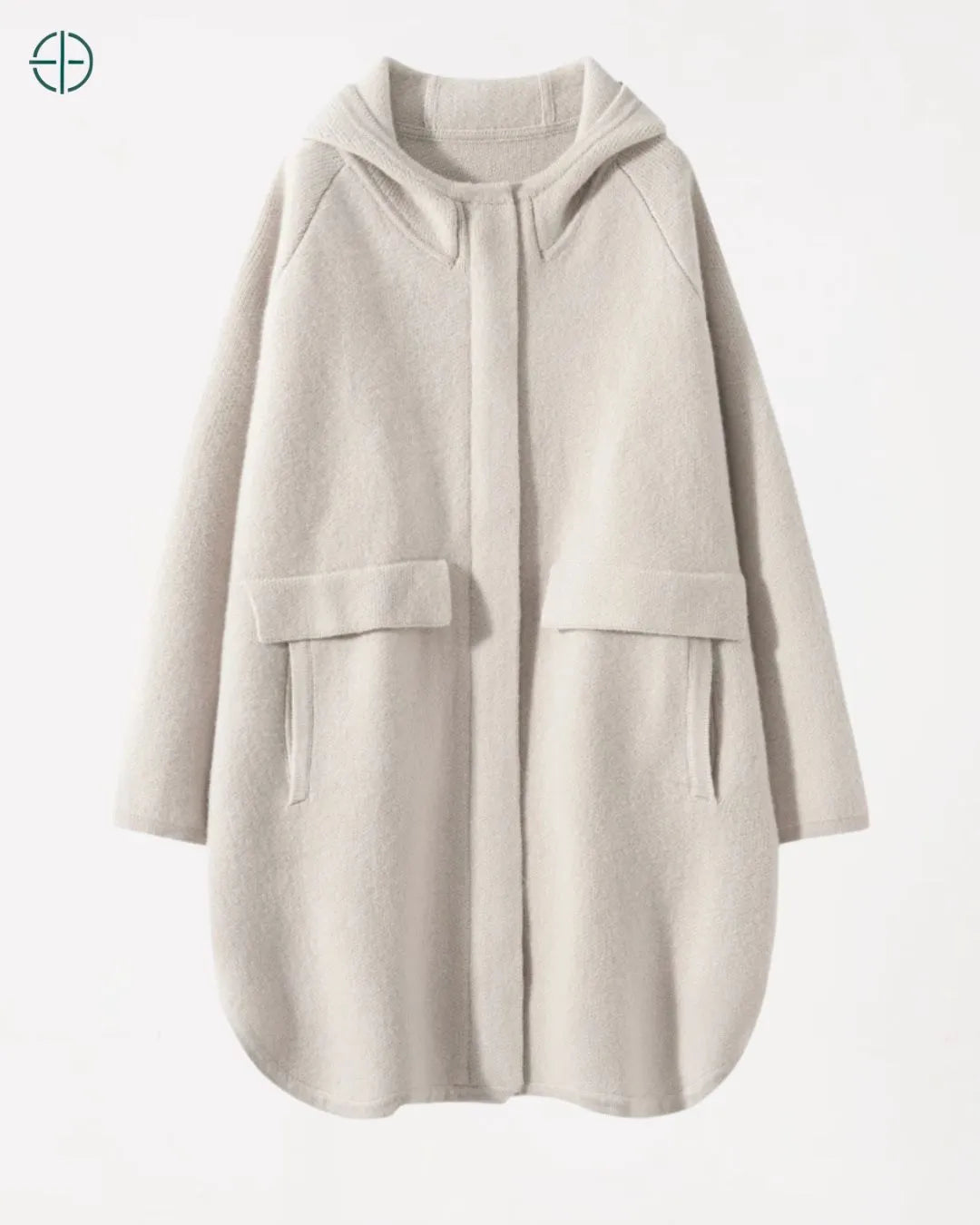 Casaco Longo com Capuz 100% Caxemira | Rest Money™