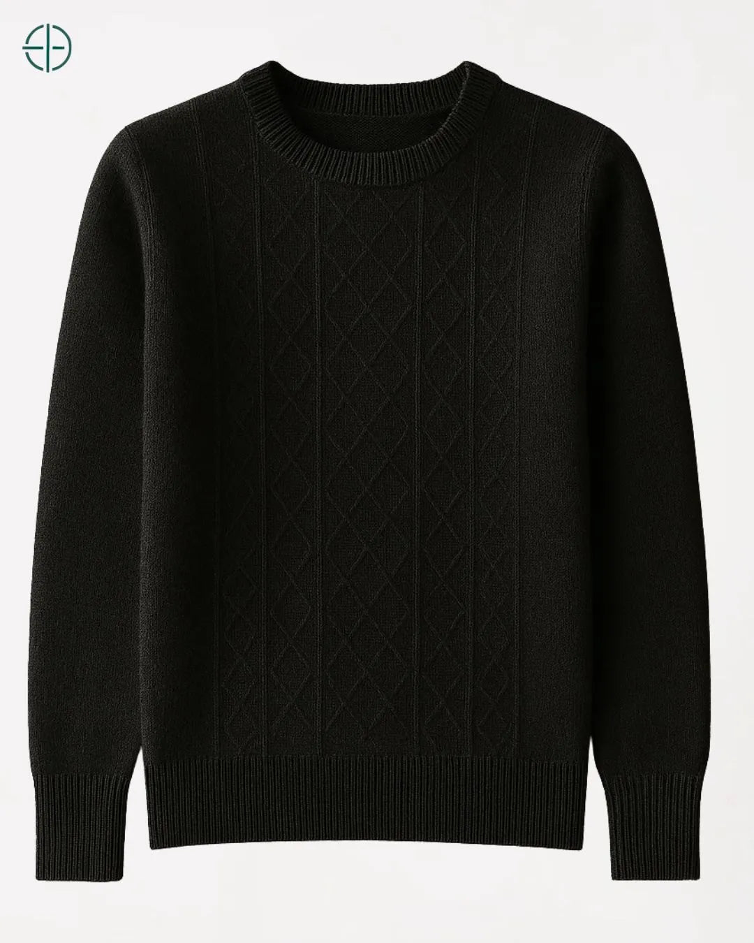 Suéter Gola Redonda Texturizado 100% Caxemira | Rest Money™