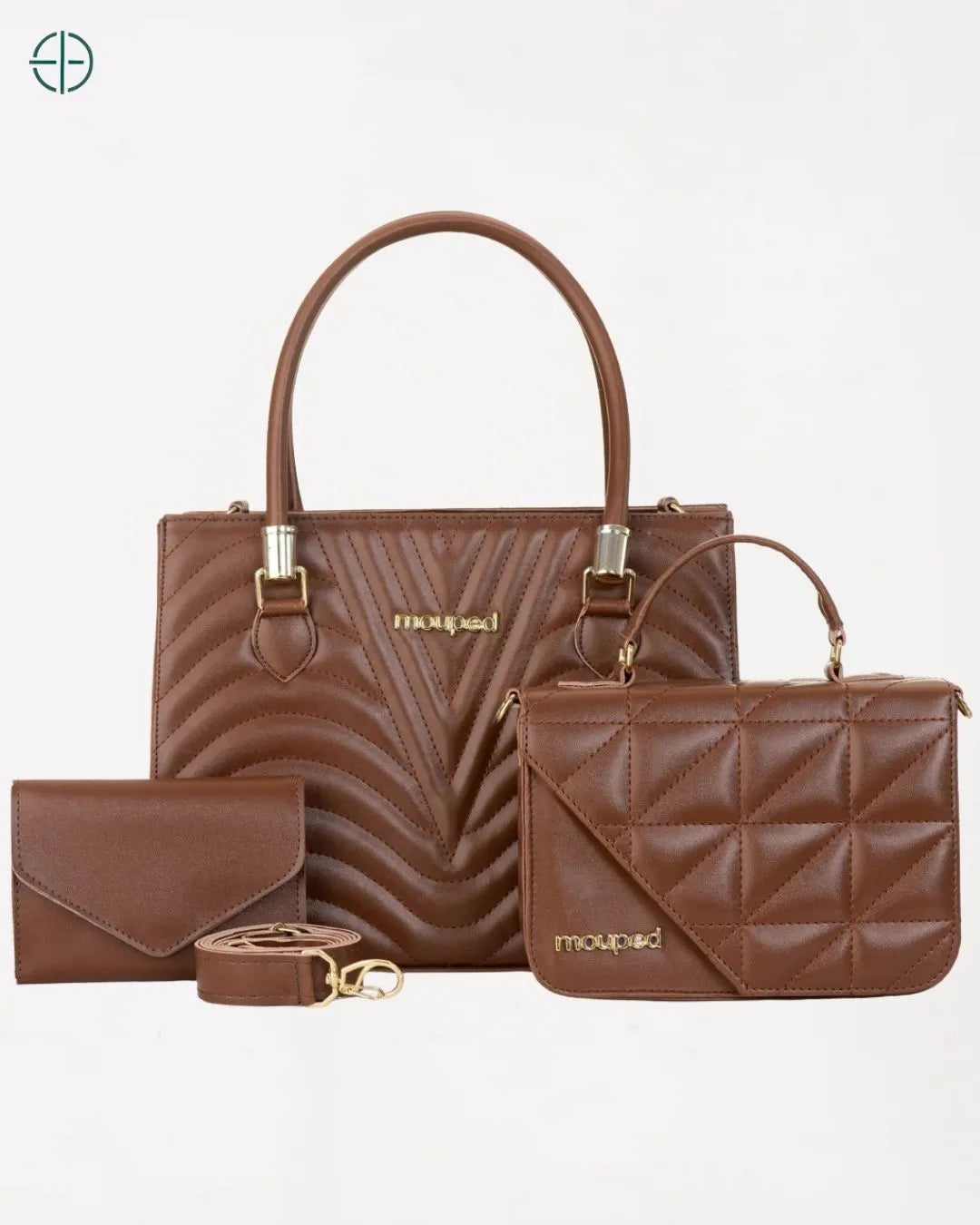 Kit 2 Bolsas Transversal + Carteira Caramelo | Rest Money™