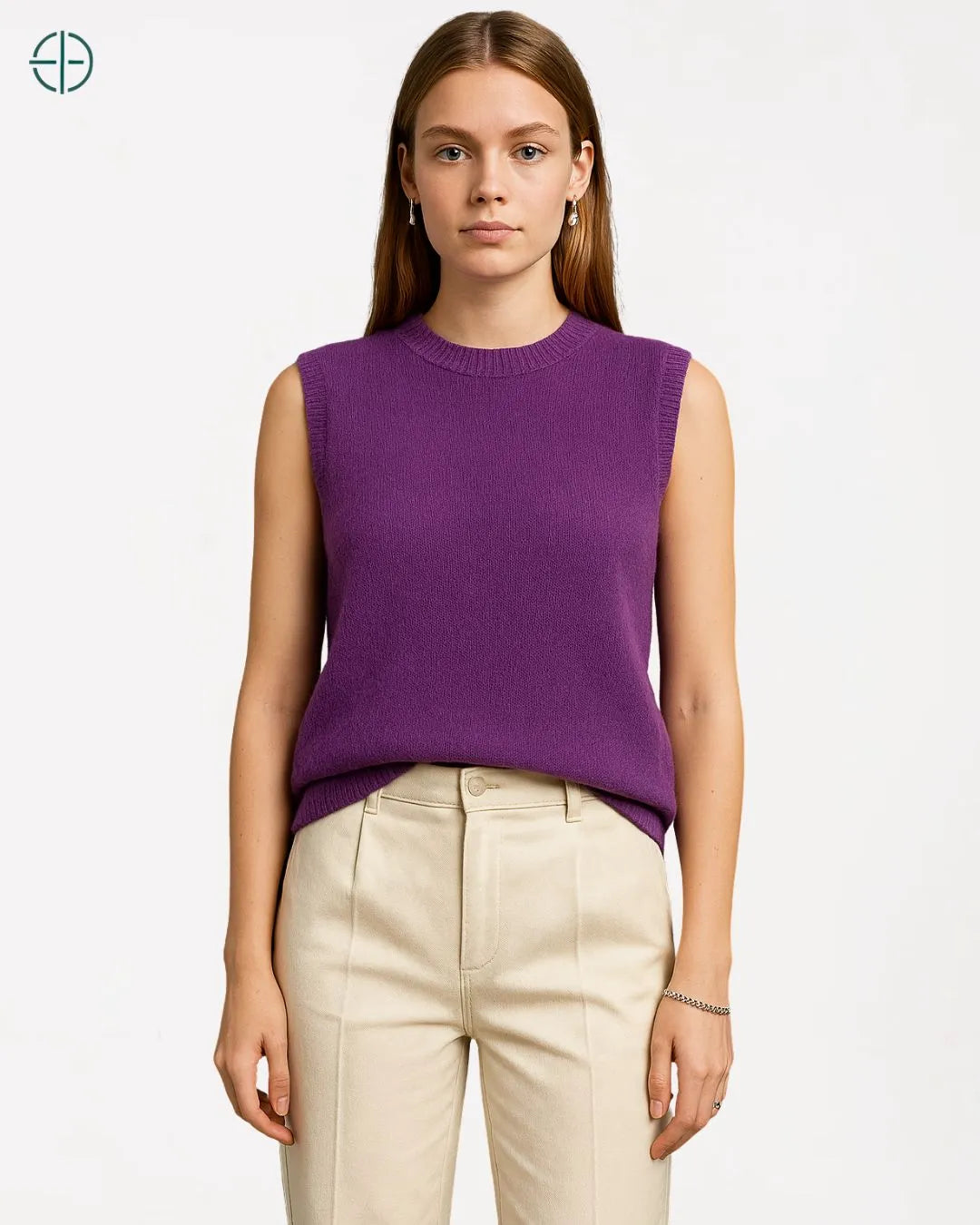 Colete Gola Alta 100% Caxemira | Rest Money™