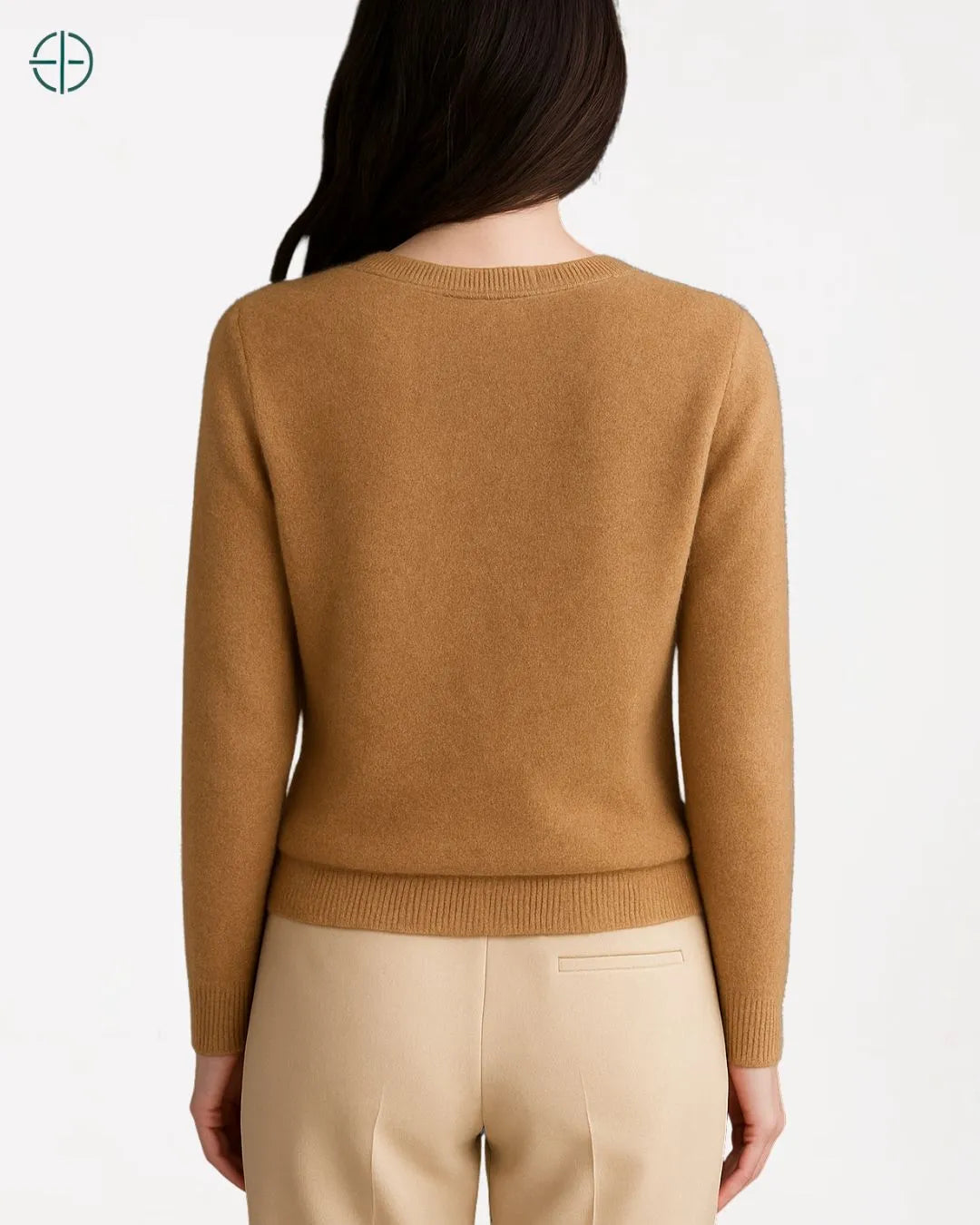 Suéter de Botões Gola Redonda 100% Caxemira | Rest Money™