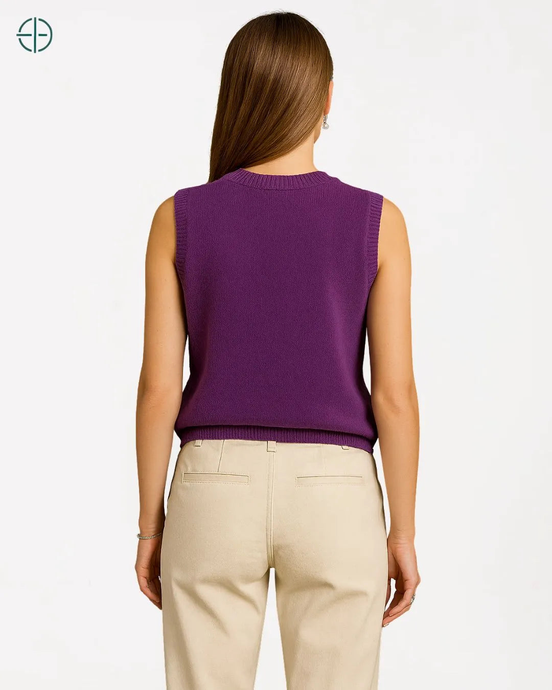 Colete Gola Alta 100% Caxemira | Rest Money™