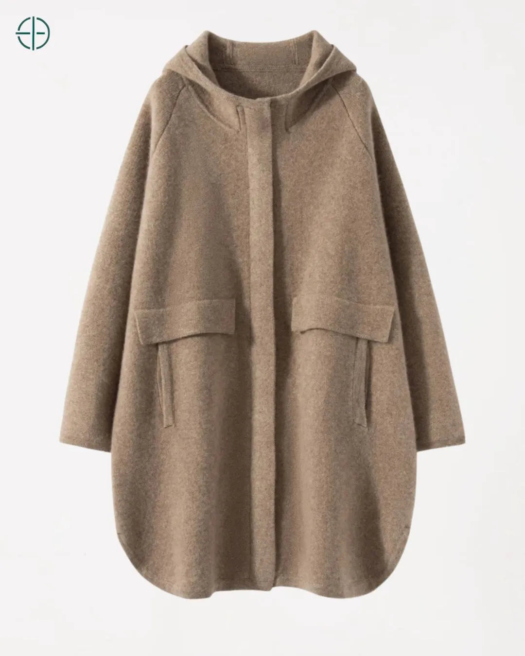 Casaco Longo com Capuz 100% Caxemira | Rest Money™