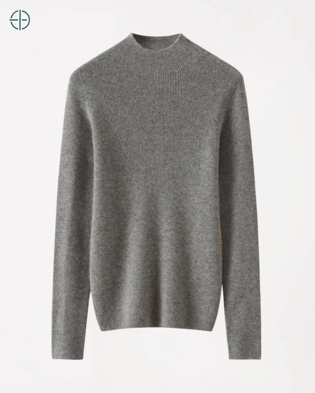 Suéter Gola Alta Canelado 100% Caxemira | Rest Money™
